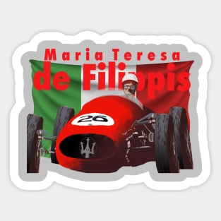 Overlooked F1 - Maria Teresa de Filippis Sticker